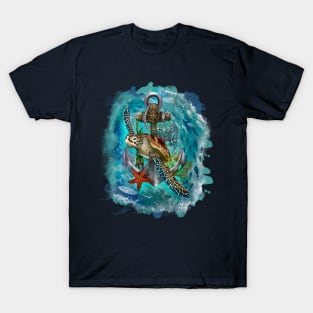 Turtle and the sea T-Shirt